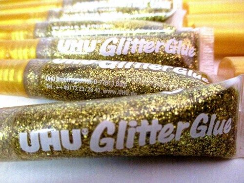Goldeffekt uhu glitter - ,