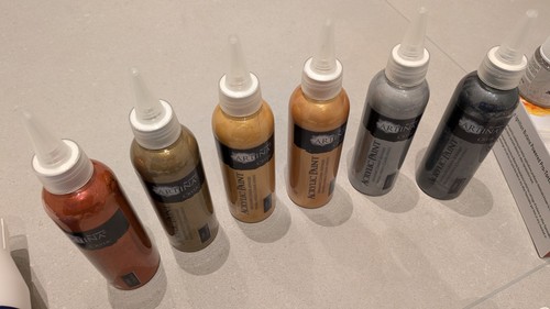 150ml acrylfarben metallic - x,