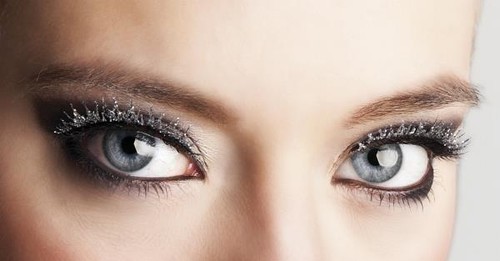 Wimpern glitter goldfarben - wimpern,
