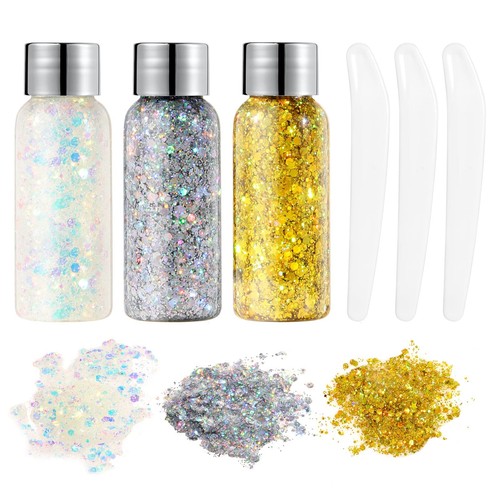 Body glitter gel weiß silber - gel,