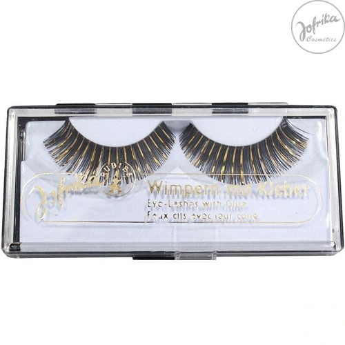 Glitter wimpern gold - gold, mit